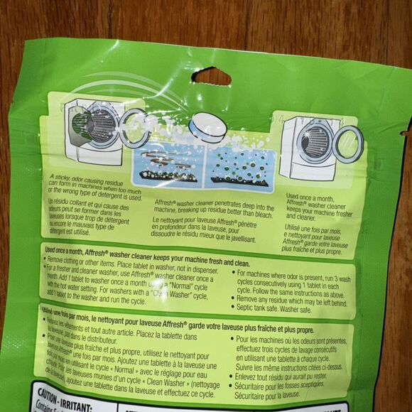 Affresh Affresh Washer Cleaner New Factory Sealed Package Of 3 Tablets - Picture 5 of 5